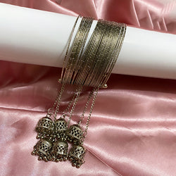 Goldplated Multiple Bangles Look Bracelet