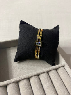 Elegant Anti-Tarnish Bracelet with Sparkling AD Stones | Adjustable Designer Jewelry for Women & Girls