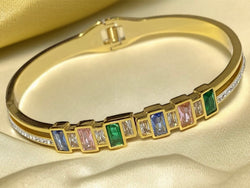 Elegant Anti-Tarnish Multicolour Stone Bracelet for Women & Girls – Stylish, Skin-Friendly, Long-Lasting Finish