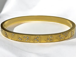 Elegant Gold-Look Anti-Tarnish Bracelet with Sparkling American Diamonds | Long-Lasting Shine | Skin-Friendly | Party & Daily Wear