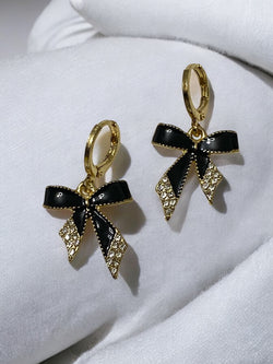 Elegantgold Plated Korean Earrings With American Diamonds